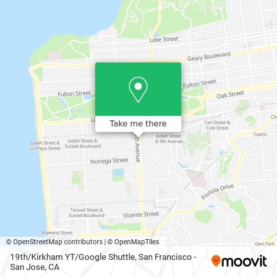 19th/Kirkham YT/Google Shuttle map