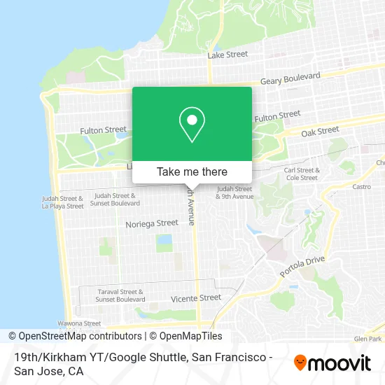 19th/Kirkham YT/Google Shuttle map