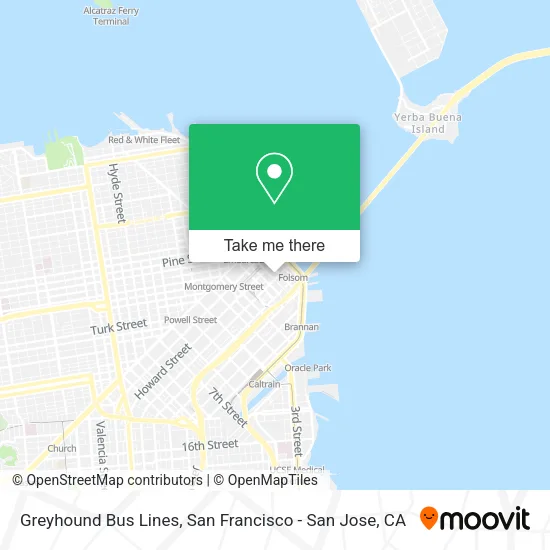 Greyhound Bus Lines map