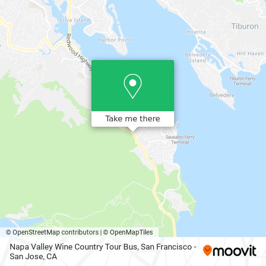 Napa Valley Wine Country Tour Bus map