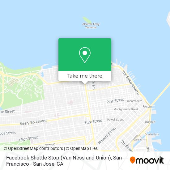 Facebook Shuttle Stop (Van Ness and Union) map