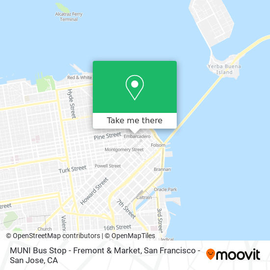 MUNI Bus Stop - Fremont & Market map