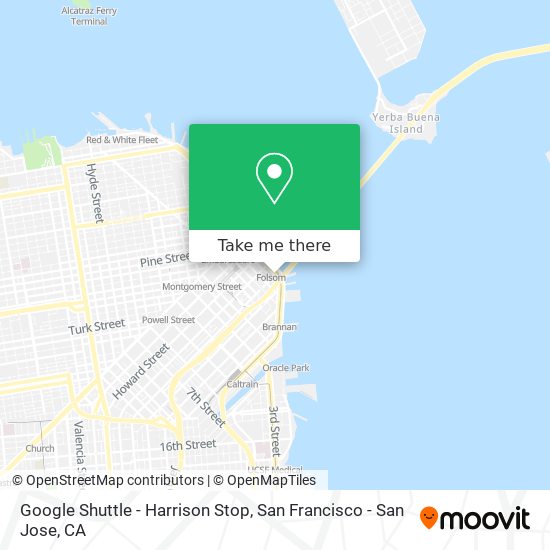 Google Shuttle - Harrison Stop map