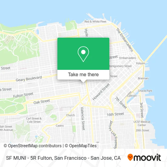 SF MUNI - 5R Fulton map