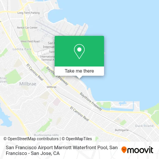 San Francisco Airport Marriott Waterfront Pool map