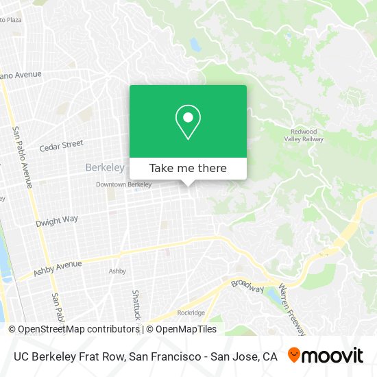 UC Berkeley Frat Row map