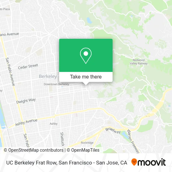 UC Berkeley Frat Row map