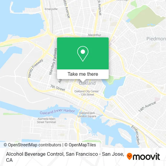 Alcohol Beverage Control map