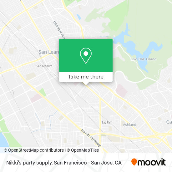 Nikki's party supply map