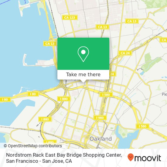 Nordstrom Rack East Bay Bridge Shopping Center map