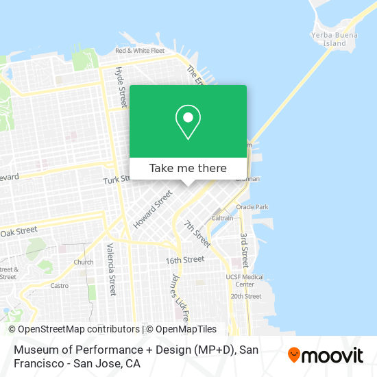 Mapa de Museum of Performance + Design (MP+D)