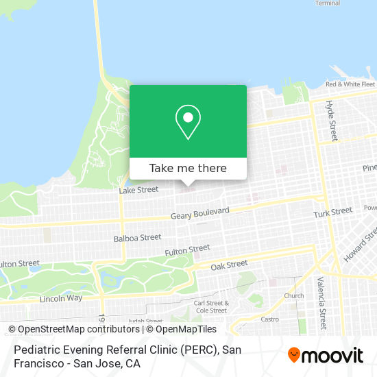 Pediatric Evening Referral Clinic (PERC) map