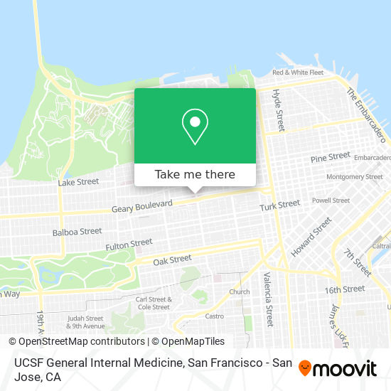 UCSF General Internal Medicine map