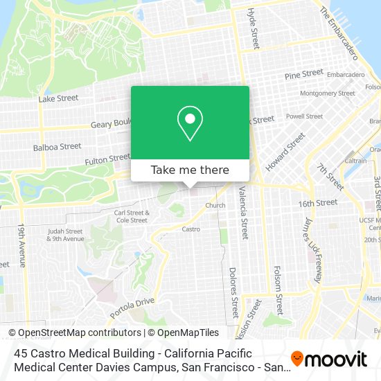 45 Castro Medical Building - California Pacific Medical Center Davies Campus map