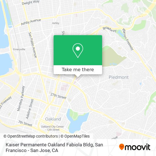Mapa de Kaiser Permanente Oakland Fabiola Bldg