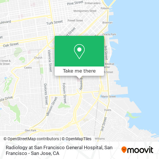 Radiology at San Francisco General Hospital map