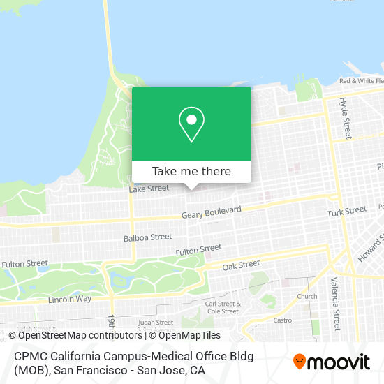 Mapa de CPMC California Campus-Medical Office Bldg (MOB)