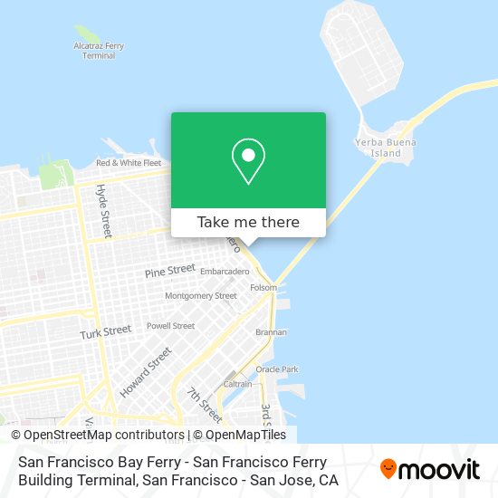 San Francisco Bay Ferry - San Francisco Ferry Building Terminal map