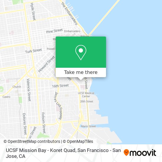 Mapa de UCSF Mission Bay - Koret Quad
