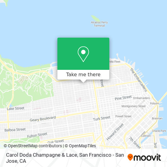 Carol Doda Champagne & Lace map