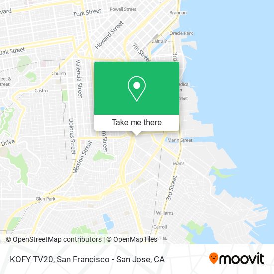 KOFY TV20 map