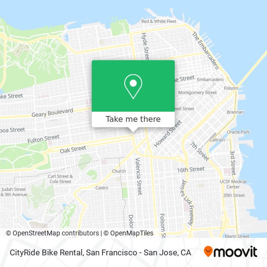 CityRide Bike Rental map