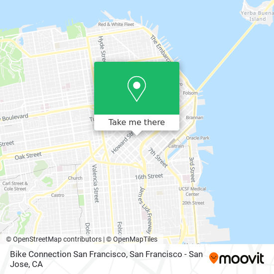 Bike Connection San Francisco map