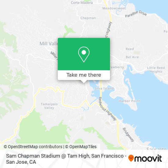 Mapa de Sam Chapman Stadium @ Tam High