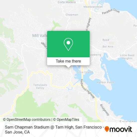 Mapa de Sam Chapman Stadium @ Tam High