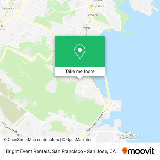 Bright Event Rentals map