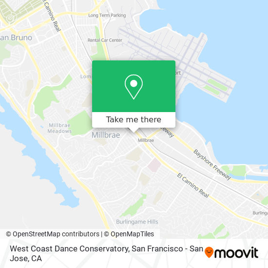 West Coast Dance Conservatory map