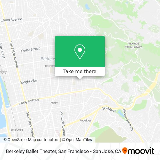 Berkeley Ballet Theater map