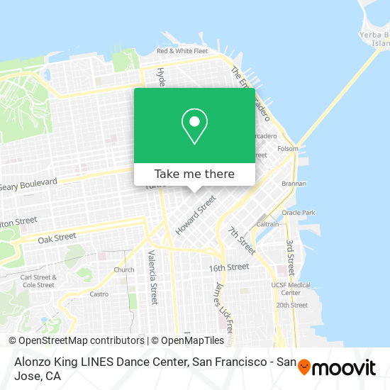 Mapa de Alonzo King LINES Dance Center