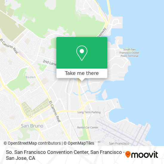 Mapa de So. San Francisco Convention Center