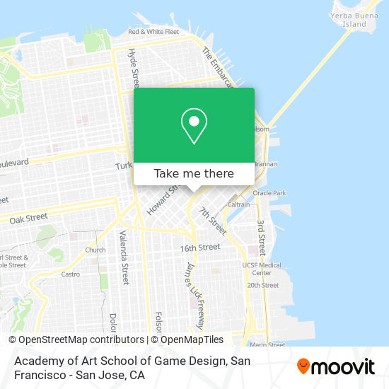 Mapa de Academy of Art School of Game Design