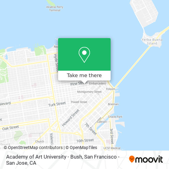 Mapa de Academy of Art University - Bush