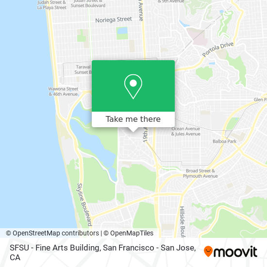 SFSU - Fine Arts Building map