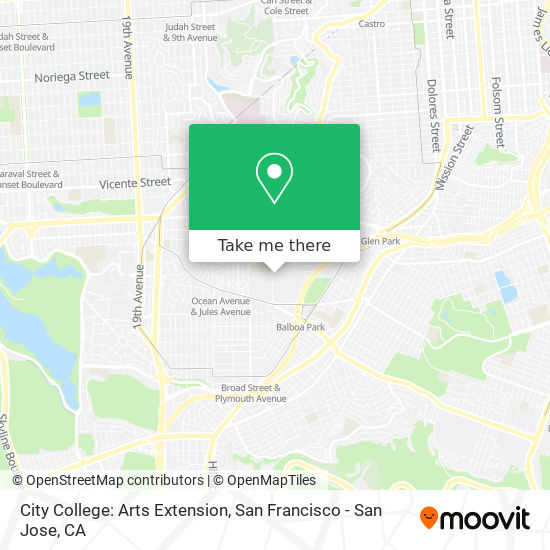 City College: Arts Extension map