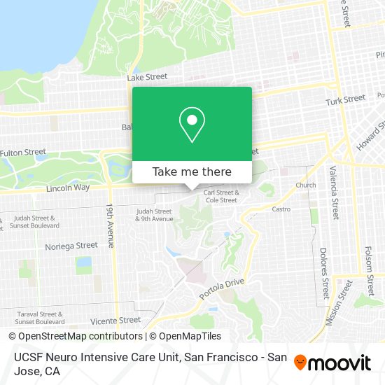 Mapa de UCSF Neuro Intensive Care Unit