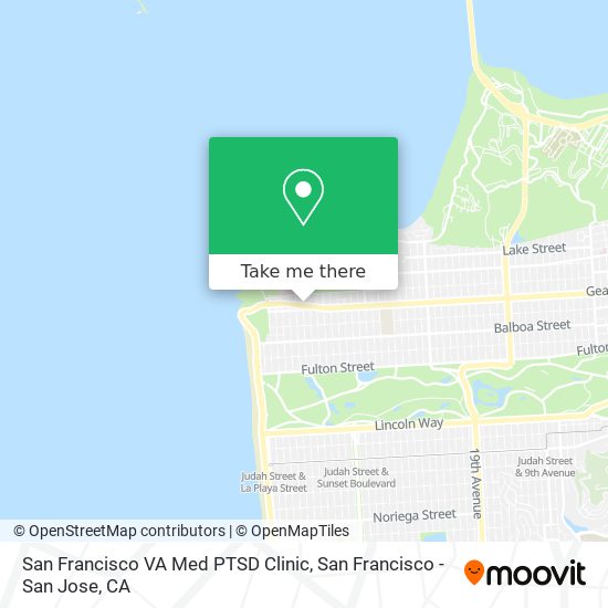 San Francisco VA Med PTSD Clinic map