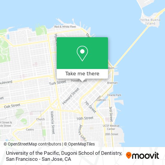 University of the Pacific, Dugoni School of Dentistry map