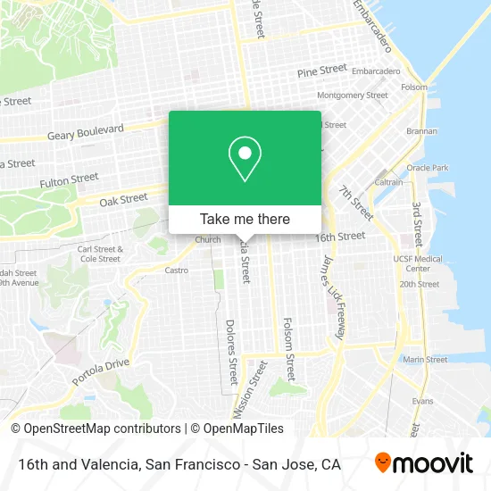Mapa de 16th and Valencia