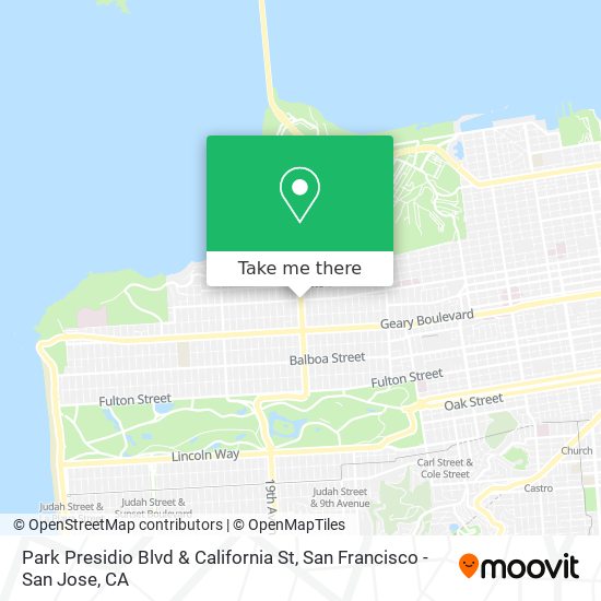 Park Presidio Blvd & California St map