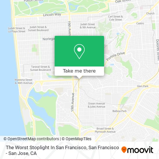 The Worst Stoplight In San Francisco map