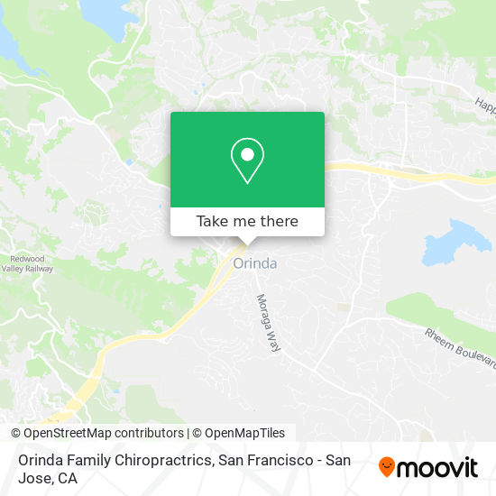 Orinda Family Chiropractrics map