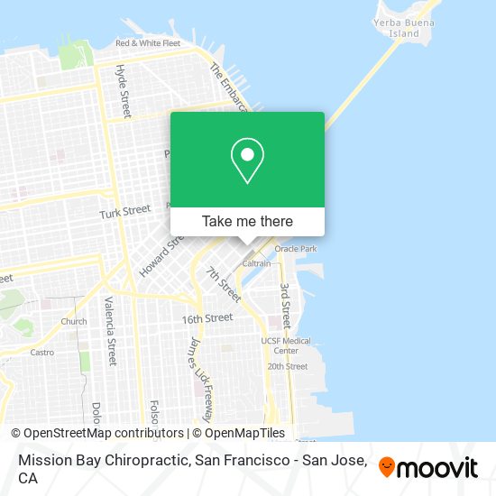 Mission Bay Chiropractic map