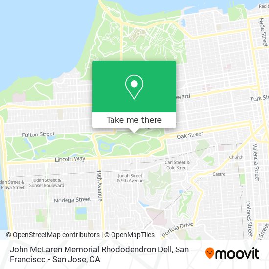 Mapa de John McLaren Memorial Rhododendron Dell