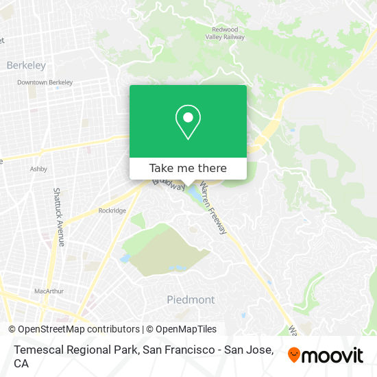 Temescal Regional Park map