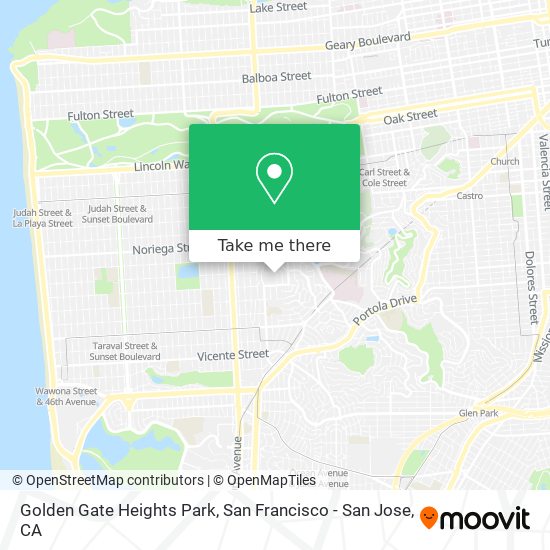 Mapa de Golden Gate Heights Park