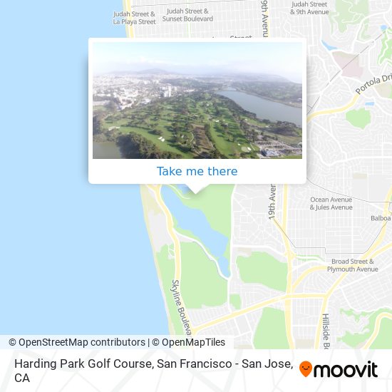 Harding Park Golf Course map